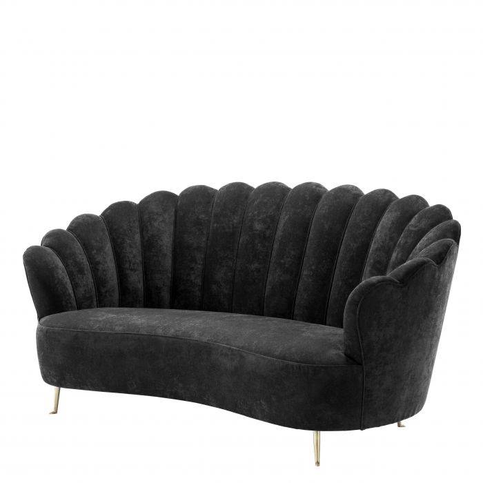 Eichholtz 110915 Sofa Messina black velvet