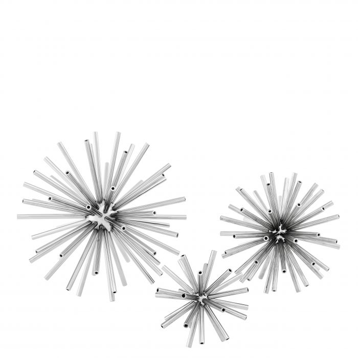 Eichholtz 110859 Object Meteor set of 3 nickel finish