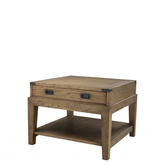 Eichholtz 110739 Side Table Military smoked oak finish