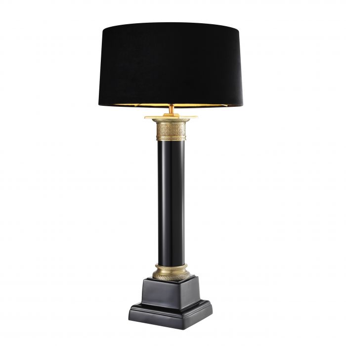 Eichholtz 101640 Table Lamp Monaco black/ant brass finish incl shad
