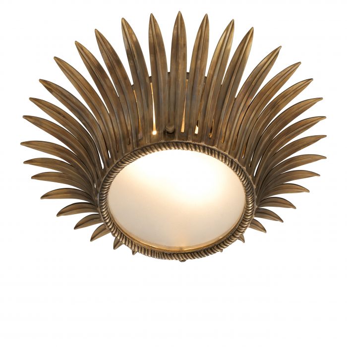Eichholtz 112370 Ceiling Lamp Nuvole vintage brass finish