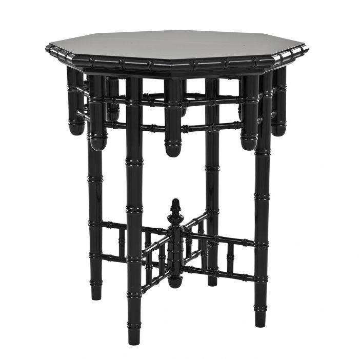 Eichholtz 109440 Side Table Octagonal piano black finish