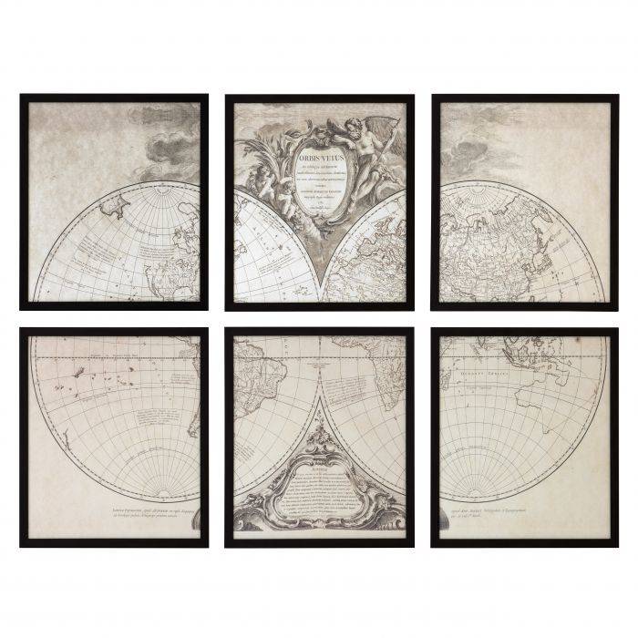 Eichholtz 106905 Prints EC199 Orbis Vetus set of 6