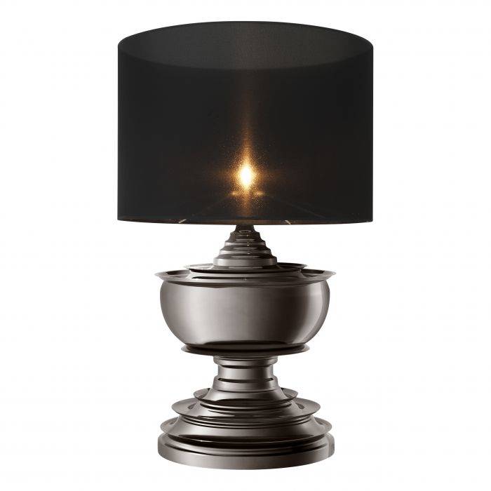 Eichholtz 108466 Table Lamp Pagoda black nickel finish incl shade