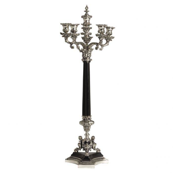 Eichholtz 105962 Candle Holder Pantheon black/silver