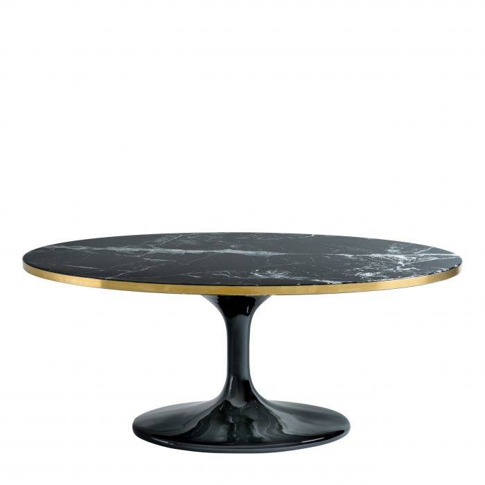 Eichholtz 112049 Coffee Table Parme Oval black faux marble
