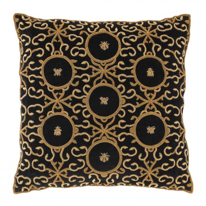 Eichholtz 110352 Pillow Figuet black velvet 60 x 60 cm