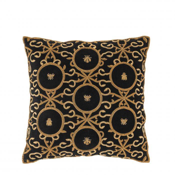Eichholtz 110353 Pillow Figuet black velvet 50 x 50 cm
