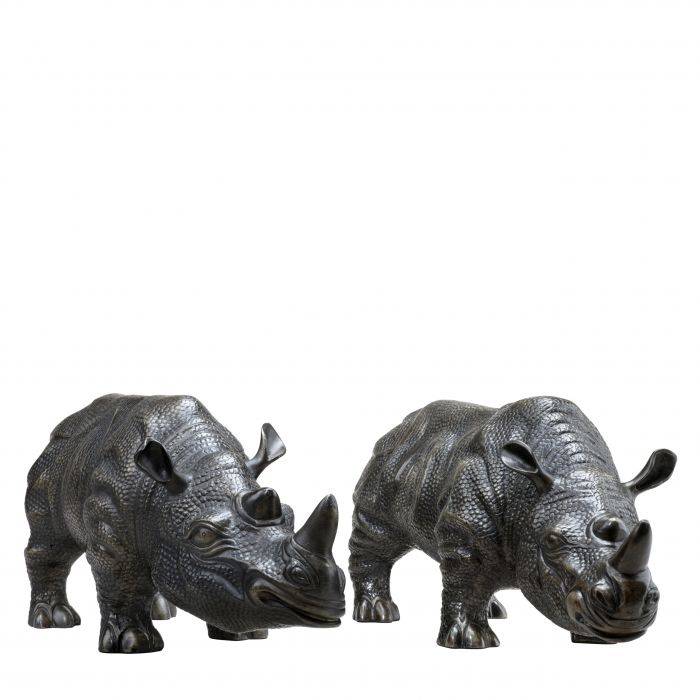 Eichholtz 109807 Rhinoceros bronze highlight finish set of 2