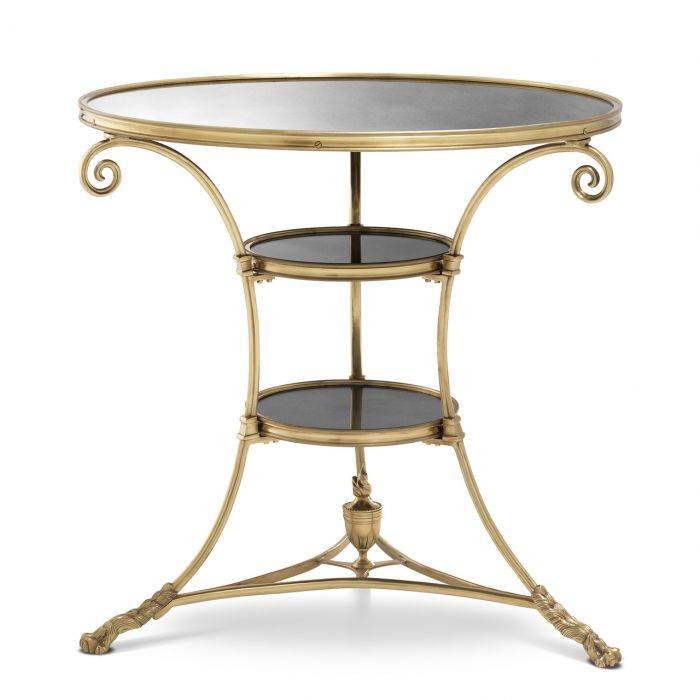 Eichholtz 108608 Side Table Rubinstein ø 70 cm antique brass finish