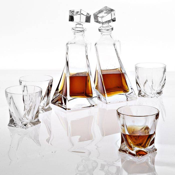 Eichholtz 109092 Decanter Set Sapphire Crystal S/6