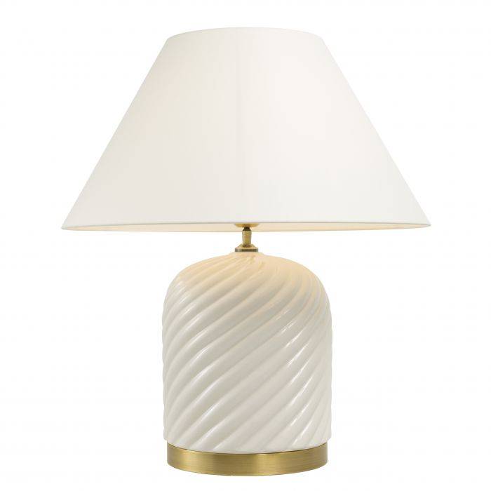 Eichholtz 110908 Table Lamp Savona white ceramic incl shade