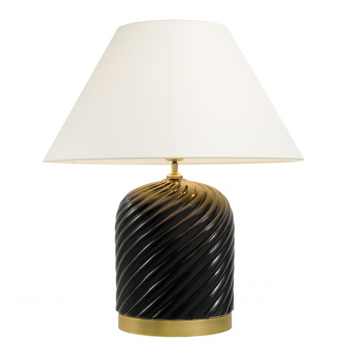 Eichholtz 110914 Table Lamp Savona black ceramic incl shade