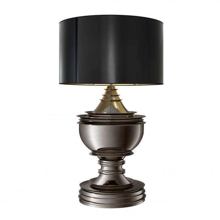 Eichholtz 106024 Table Lamp Silom black nickel incl black/gold shad