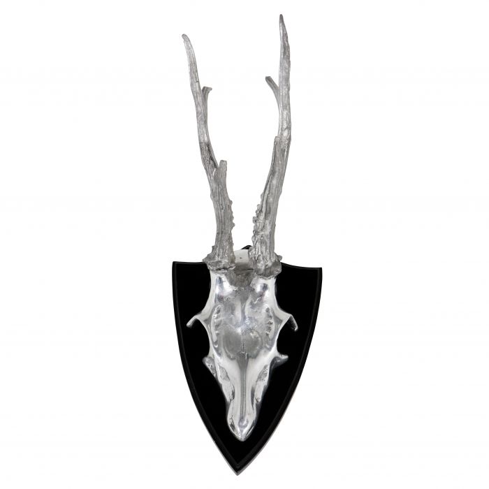 Eichholtz 105180 Skull Deer set of 2 polished aluminium