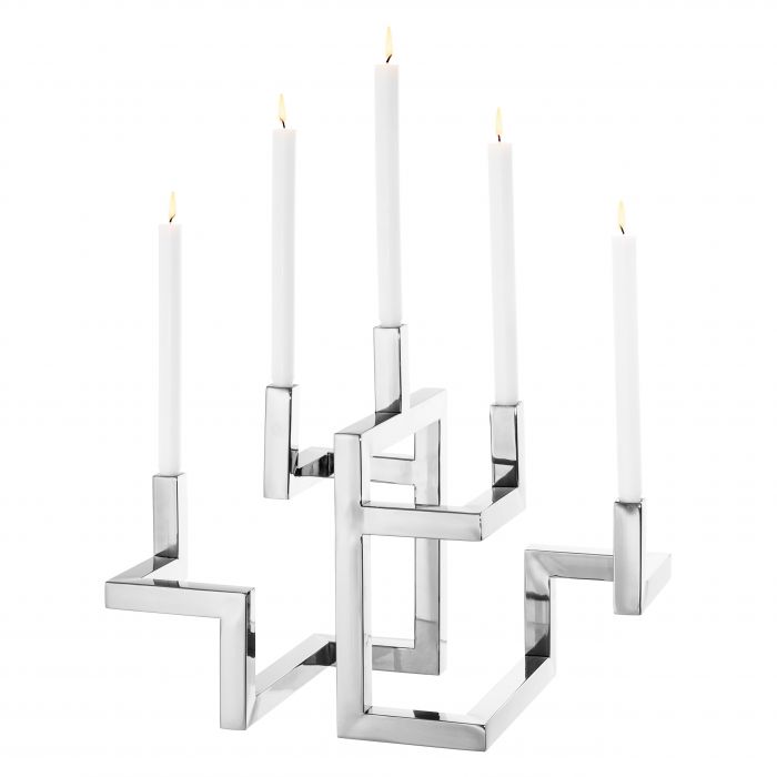 Eichholtz 110269 Candle Holder Skyline nickel finish 