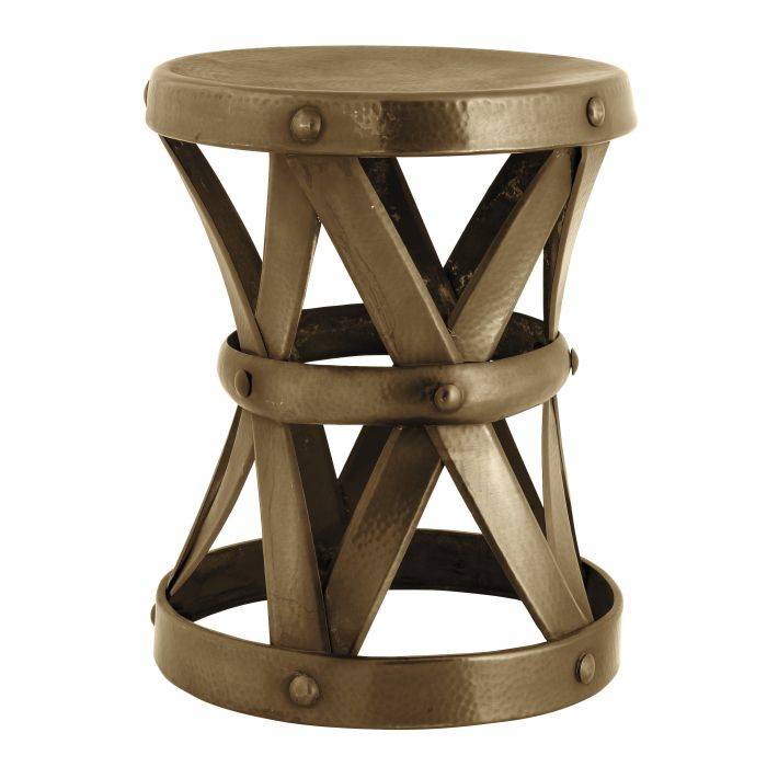 Eichholtz 107546 Stool Veracruz antique brass finish L