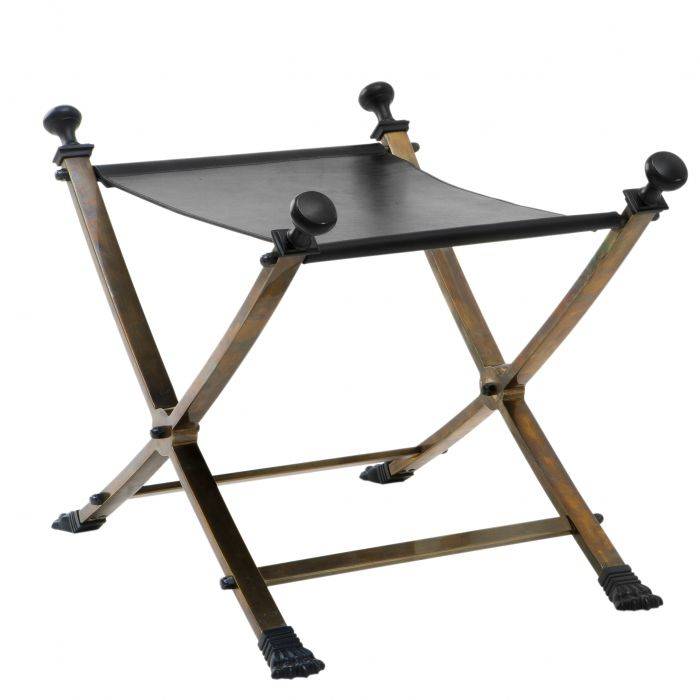 Eichholtz 109340 Stool Gunzburg vintage brass finish