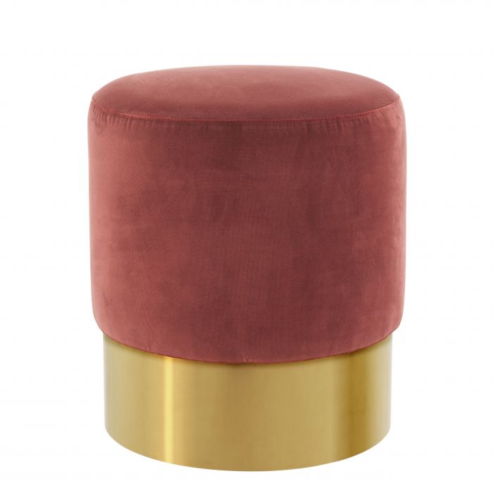 Eichholtz 110892 Stool Pall Mall Round cameron wine red 