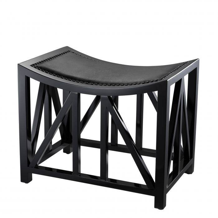 Eichholtz 111263 Stool Azarro piano black finish