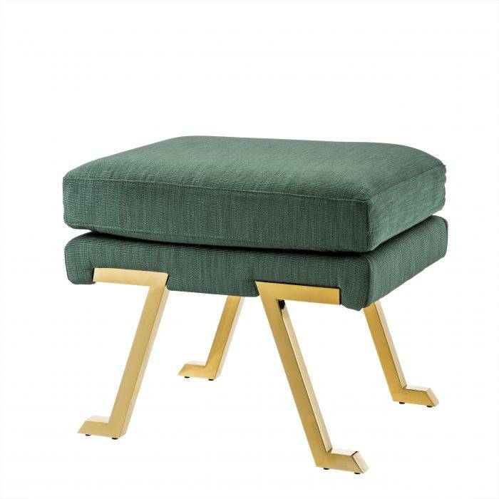 Eichholtz 111273 Stool Savoy gold finish albin green