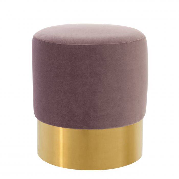 Eichholtz 111400 Stool Pall Mall Round lilac velvet