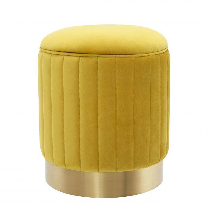 Eichholtz 112324 Stool Allegra roche yellow velvet