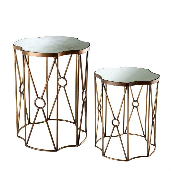 Eichholtz 109419 Side Table Sun brass finish set of 2