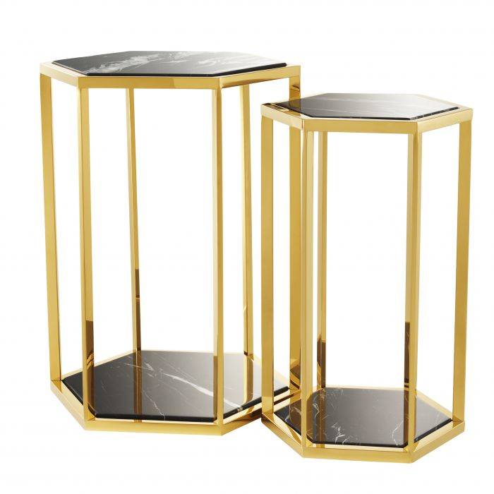 Eichholtz 111500 Side Table Taro gold finish set of 2