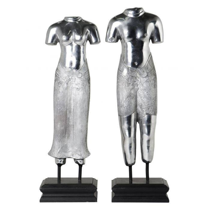 Eichholtz 105220 Thai Man & Lady shiny aluminium