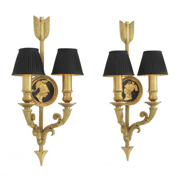 Eichholtz 110992 Wall Lamp Tiberius set of 2 antique gold finish