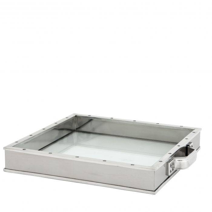 Eichholtz 105947 Tray Trouvaille nickel finish 32 x 32 cm