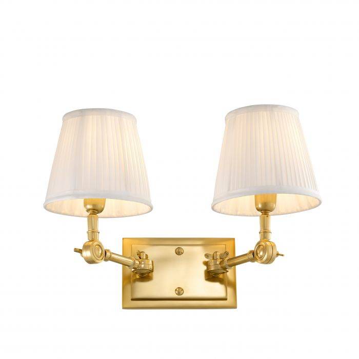 Eichholtz 107222 Wall Lamp Wentworth Double gold finish incl white