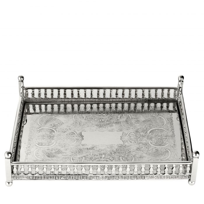 Eichholtz 103282 Tray Woodsford nickel finish 