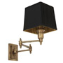 Иконка Eichholtz 108631 Wall Lamp Lexington Swing ant brass incl black sha