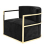 Иконка Eichholtz 109110 Chair Emilio gold finish black velvet