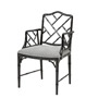 Иконка Eichholtz 109428 Dining Chair Infinity w/arm piano black dixon b&w