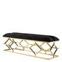 Иконка Eichholtz 111322 Bench Trellis gold finish black velvet