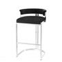 Иконка Eichholtz 111672 Counter Stool Dante polished ss black velvet