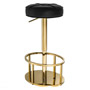 Иконка Eichholtz 111838 Bar Stool Thibault gold finish black leather look