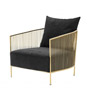 Иконка Eichholtz 112038 Chair Knox gold finish black velvet 