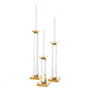 Иконка Eichholtz 112093 Candle Holder Livia gold finish clear set of 3