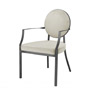 Иконка Eichholtz 112161 Dining Chair Scribe with arm gunmetal pebble grey