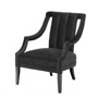 Иконка Eichholtz 112178 Chair Ermitage roche black velvet 